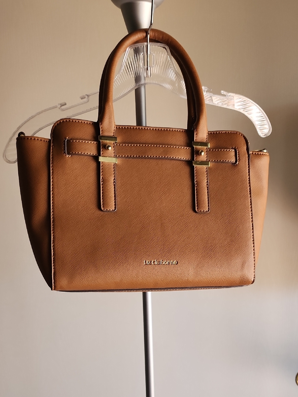 "Liz Claiborne" Structured Satchel with Gold Hardware 🤎